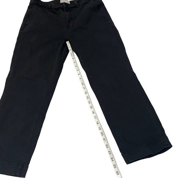 Everlane Cropped Slim Leg Regular High Rise Black Jeans Size 14 - Picture 6 of 8